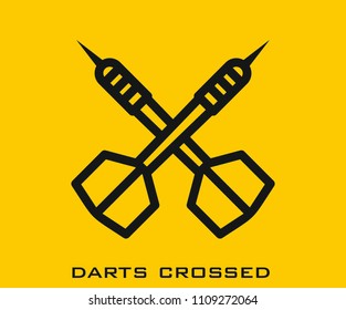 Dart Crossed icon signs