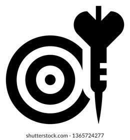 Dart And Dartboard Vector Icon