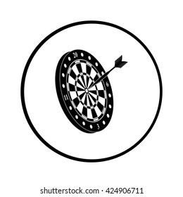 Dart and dartboard vector icon