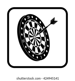 Dart and dartboard vector icon