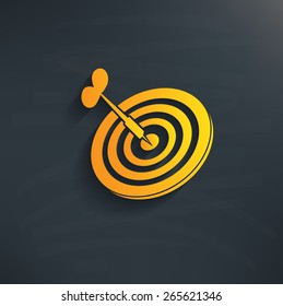 Dart design on blackboard background,clean vector