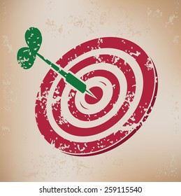 Dart design on old background,grunge vector