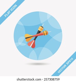 dart flat icon with long shadow,eps10