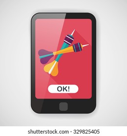 dart flat icon with long shadow,eps10