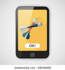 dart flat icon with long shadow,eps10