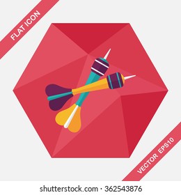 dart flat icon with long shadow,eps10