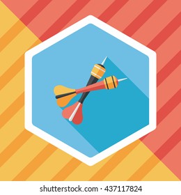 dart flat icon with long shadow,eps10