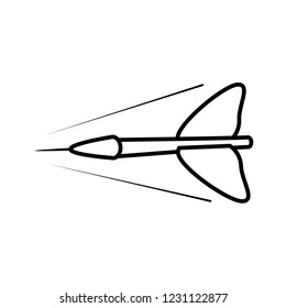 dart flying isolated icon
