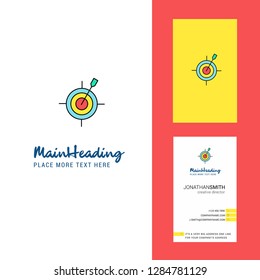 Dart game Creative Logo and business card. vertical Design Vector