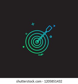 Dart game icon design vector 