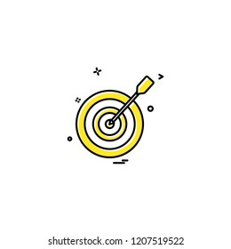 Dart game icon design vector 