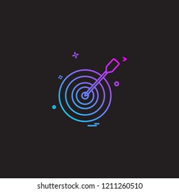Dart game icon design vector 