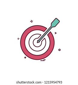 Dart game icon design vector