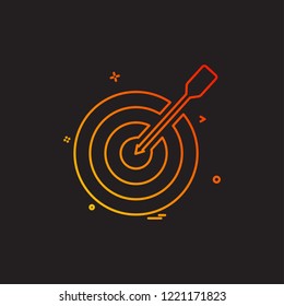 Dart game icon design vector