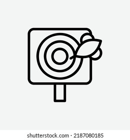  dart game icon, isolated amusement park outline icon in light grey background, perfect for website, blog, logo, graphic design, social media, UI, mobile app