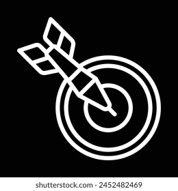 dart game icon vector outline