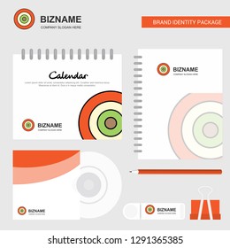 Dart game  Logo, Calendar Template, CD Cover, Diary and USB Brand Stationary Package Design Vector Template