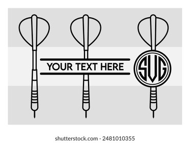 Dart Game, Dart Sports, Dart Silhouette, Target, Dart Target, Clipart, Outline, Vector, Eps