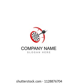 dart game target vector logo design