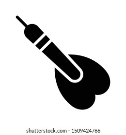 dart glyph flat vector icon