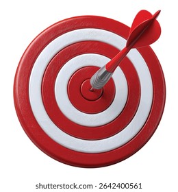 Dart batendo bullseye ilustração vibrante