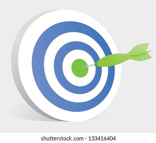 Dart hitting center of a target / Bulls eye