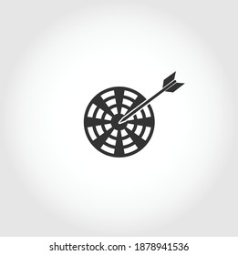 dart icon. dart board icon. archery board icon. target isolated vector icon. business design element