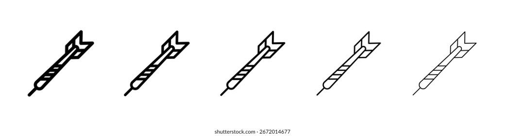 Icono de dardo llenado concepto de signo plano para el Diseño web.