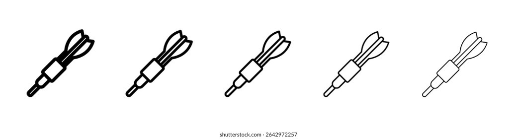 ícone de dardo Design plano em plano de fundo isolado