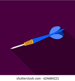 Dart icon flate. Single sport icon from the big fitness, healthy, workout flate.