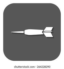 The dart icon. Game symbol. Flat Vector illustration. Button