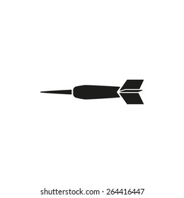 The dart icon. Game symbol. Flat Vector illustration