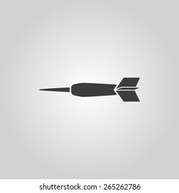 The dart icon. Game symbol. Flat Vector illustration