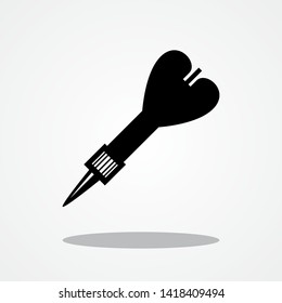 Dart Icon with Gray Shadow