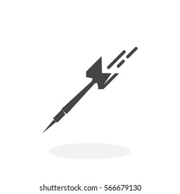 Dart icon isolated on white background. Dart vector logo. Flat design style. Modern vector pictogram for web graphics - stock vector