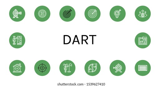 dart icon set. Collection of Target, Focus, Goals, Goal, Board game icons