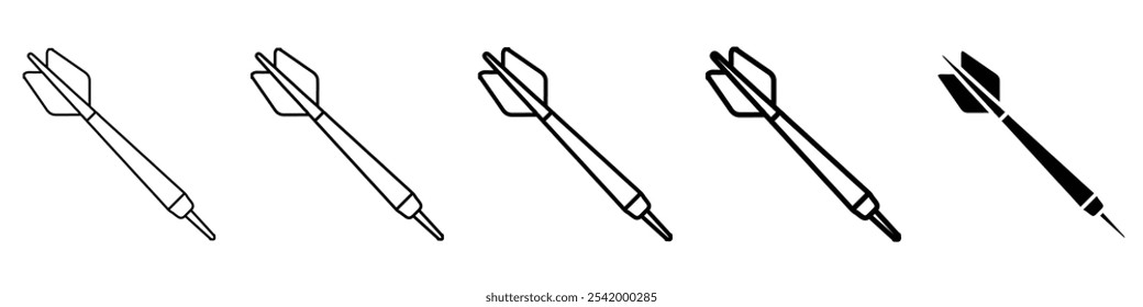 ícone de dardo Ilustração de contorno simples