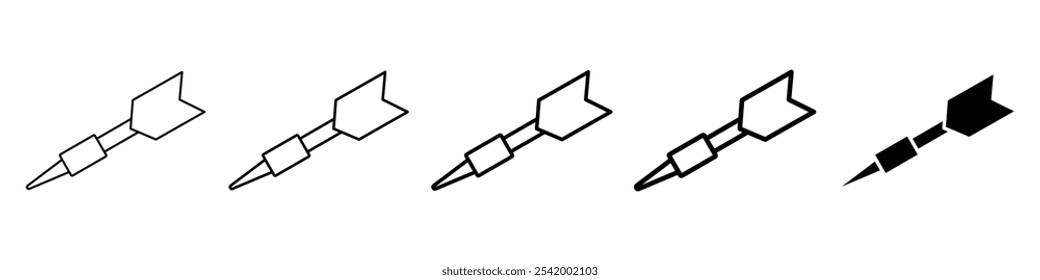 ícone de dardo Ilustração de contorno simples