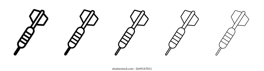 ícone de dardo simples vetor contorno logotipo