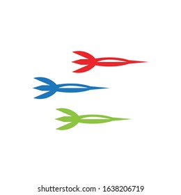 Dart icon and symbol vector template