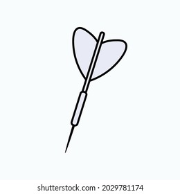 Icono Dart. Símbolo de objetivo, precisión - vector. 