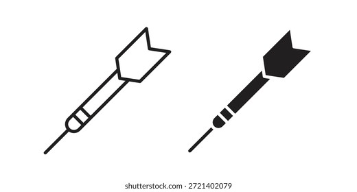 Icono de dardo para la Plantilla. Conjunto de gráficos de Vector de iconos
