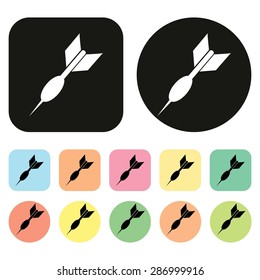 Dart icon. Vector