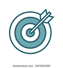 Plantilla de diseño de Vector de icono de dardo simple y limpio