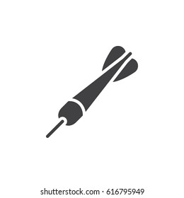 Dart icon vector, filled flat sign, solid pictogram isolated on white. Symbol, logo illustration. Pixel perfect
