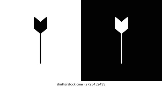 Gráficos de Vector de icono de dardo. signo de Vector lleno, ilustración de símbolo.