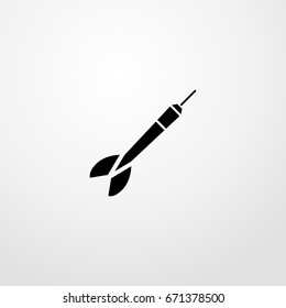 Dart Icon. Vector Sign Symbol On White Background