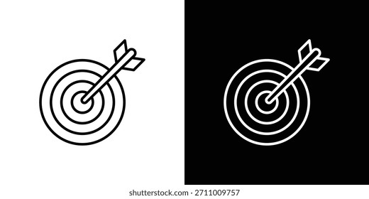 Iconos del dardo. iconos del vector del dibujo de la línea