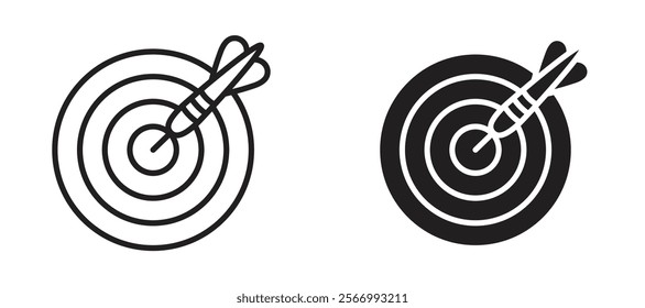 Dart icons in outline and fill. vector illustration for ui.