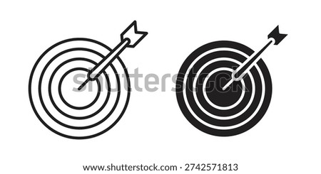 Dart icons suitable for infographics, websites and print media and interfaces. Line vector icon.